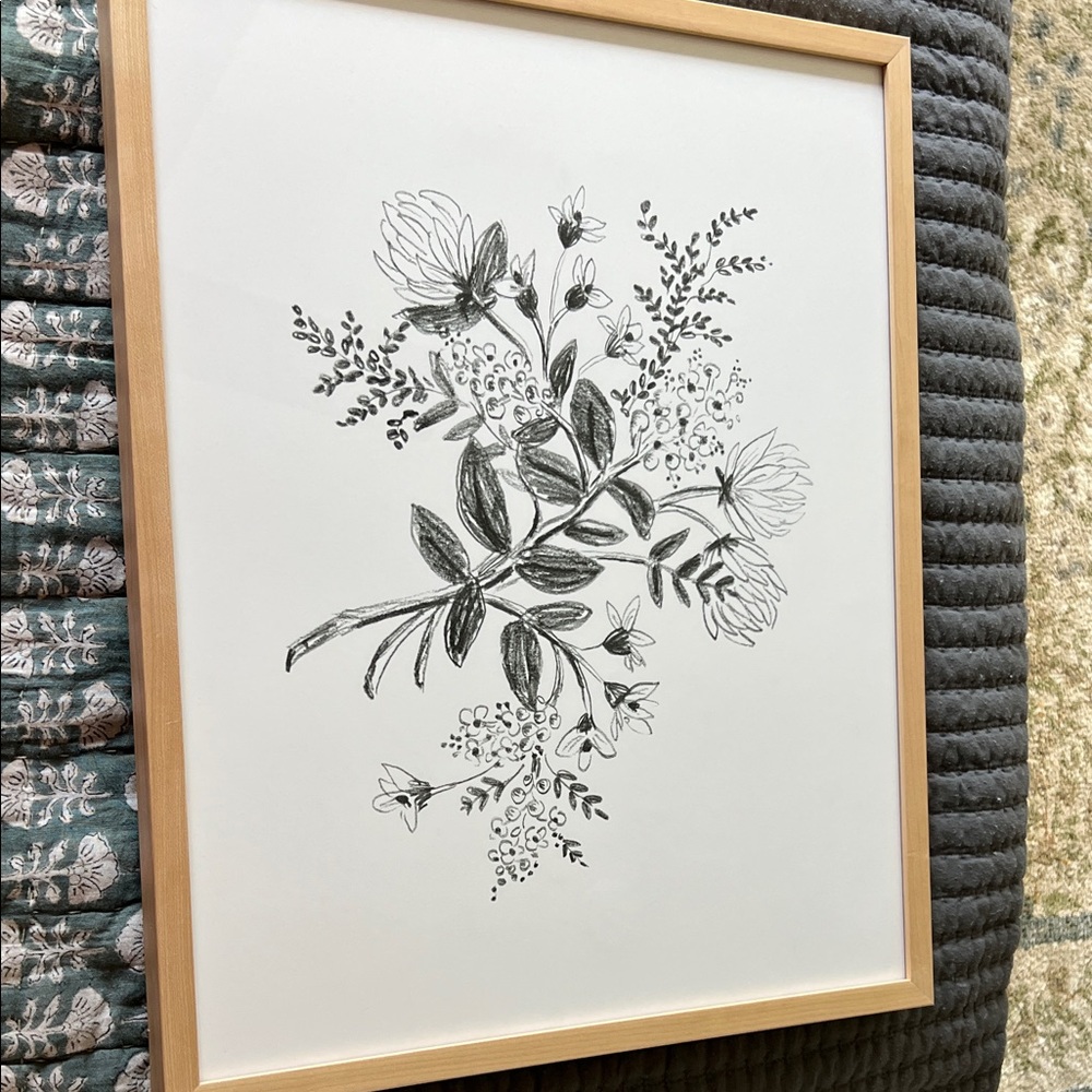 Rifle Paper Co. Black and White Floral Art Print